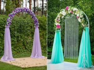 Fashionable wedding arch 2021: shapes and types, ideas with photos