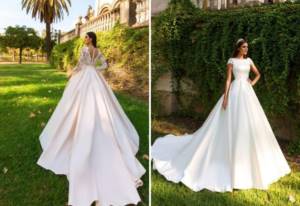 fashionable wedding dresses with trains