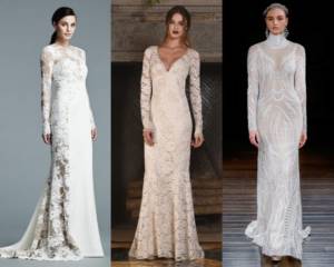 Fashionable wedding dress trends 2021: long sleeve