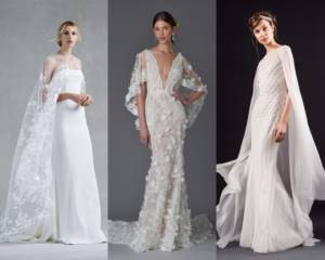 Fashionable wedding dress trends 2021: capes