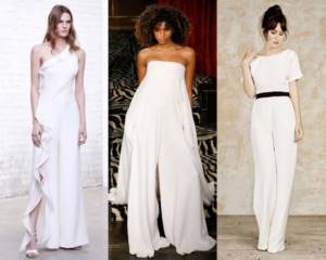 Fashionable wedding dress trends 2021: jumpsuits