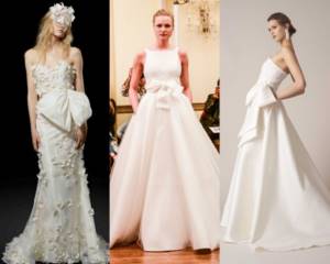 Fashionable wedding dress trends 2021: large bows