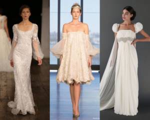Fashionable wedding dress trends 2021: voluminous lantern sleeves