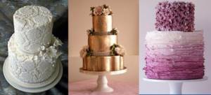 Fashionable wedding cakes with fondant