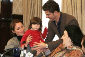 Montserrat Caballe with family
