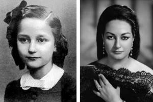 Montserrat Caballe in childhood and youth