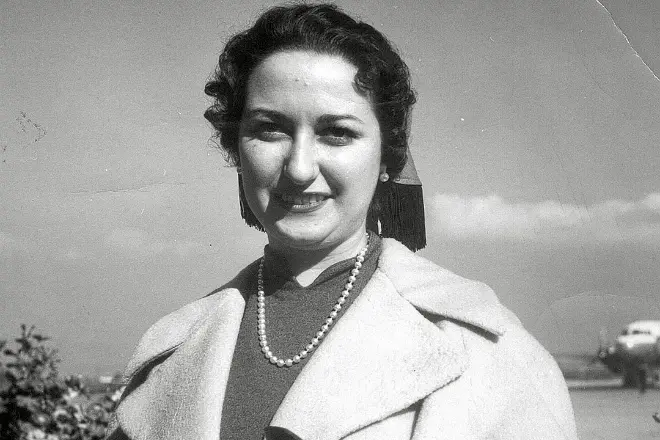 Montserrat Caballe in his youth