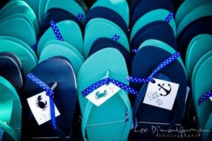sea ​​wedding, beach slippers for guests