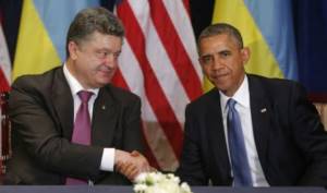 In the photo: Poroshenko and the 44th President of the United States Barack Obama