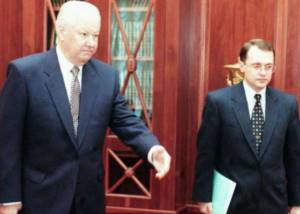 In the photo: Sergei Kiriyenko and Boris Yeltsin