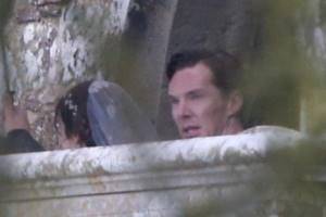 In the photo: Cumberbatch and Hunter&#39;s wedding