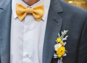 Groom&#39;s outfit at a yellow wedding