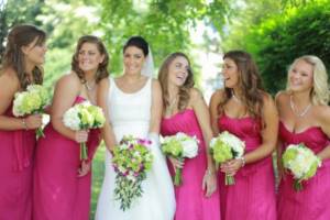 Fuchsia wedding dresses