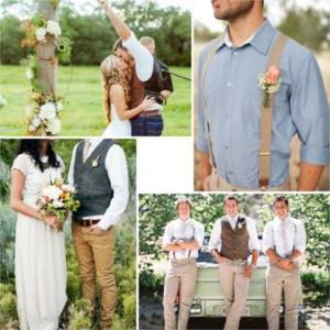 country style bride and groom outfits