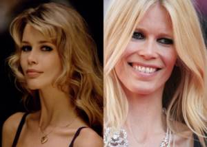 German model and actress Claudia Schiffer in her youth photo