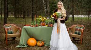 bride in autumn
