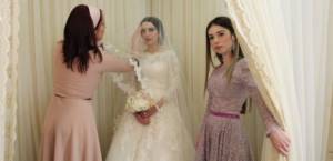 A bride in Chechnya holds a wedding in a corner