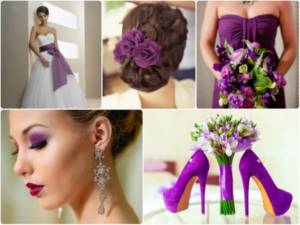 bride in purple