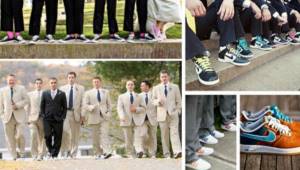 Bride in sneakers
