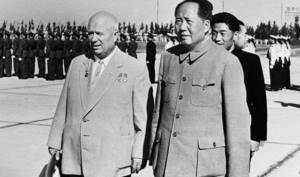 Nikita Khrushchev and Mao Zedong