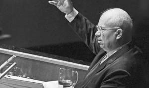 Nikita Khrushchev at a speech