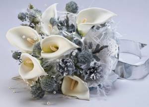 New Year&#39;s wedding, bride&#39;s bouquet