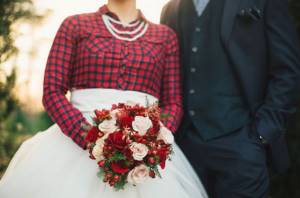 новогодняя свадьба, образ жениха и невесты
