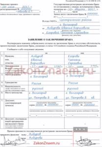 sample application for marriage registration