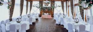Wedding decoration in rustic style