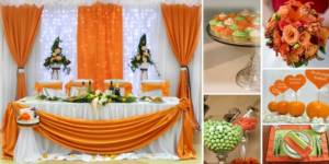 Orange in the decoration of the hall