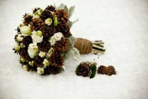 original bouquet of pine cones