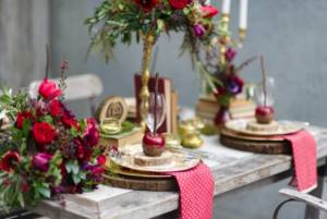 Autumn wedding in the style of apples