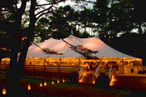 Lighting in a wedding tent