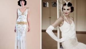 Great options for dresses for an American retro wedding - with a low waist