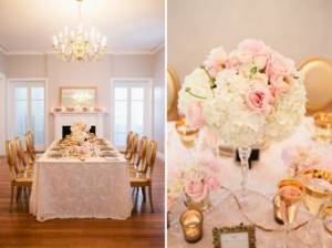 Pastel pink is a delicate wedding decor. Photo from the site https://vk.com 