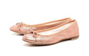 Peach ballet shoes