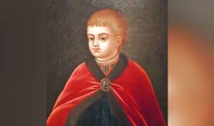 Peter I in childhood. Portrait by an unknown artist 