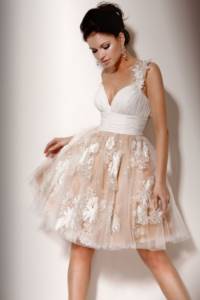 Dress for a wedding with a tutu skirt