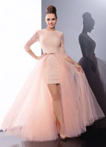 tulle dress with removable skirt