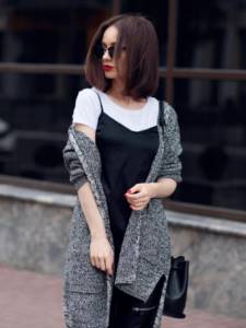 linen style dress with T-shirt