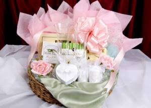 Gift in a basket for a wedding