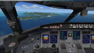 Flying a fighter jet simulator