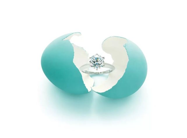 Engagement ring from Tiffany, which has become a classic marriage proposal.
