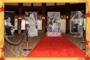 Actor posters and red carpet