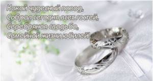 Поздравления с серебряной свадьбой