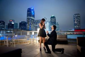 marriage proposal on the roof
