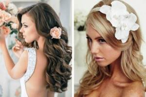 Hairstyles with flowers in hair for weddings 6
