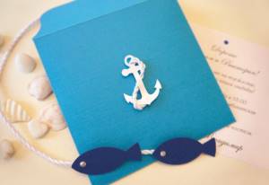 wedding invitation in nautical style 2