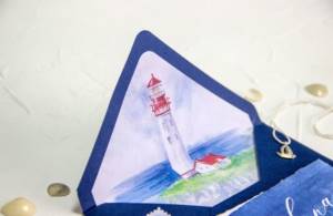 wedding invitation in nautical style 3