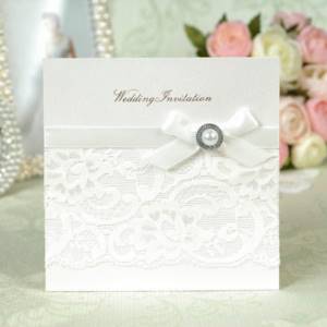 Pearl wedding invitation